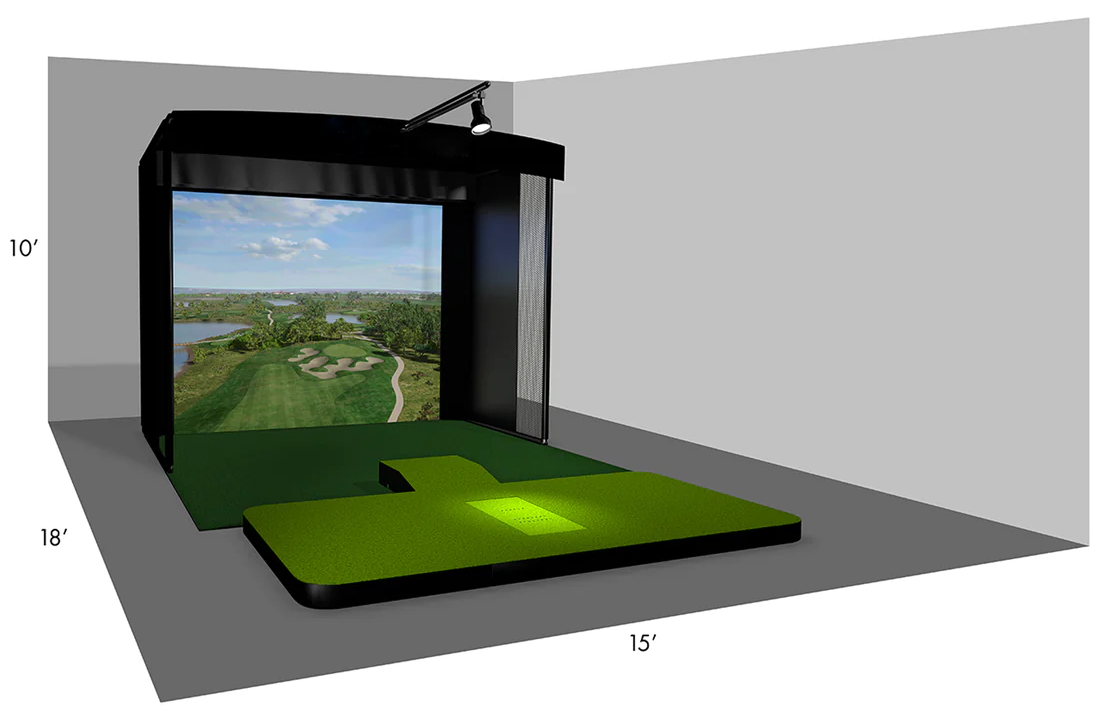 Indoor Golf Simulator Setup &mdash; No Tent
