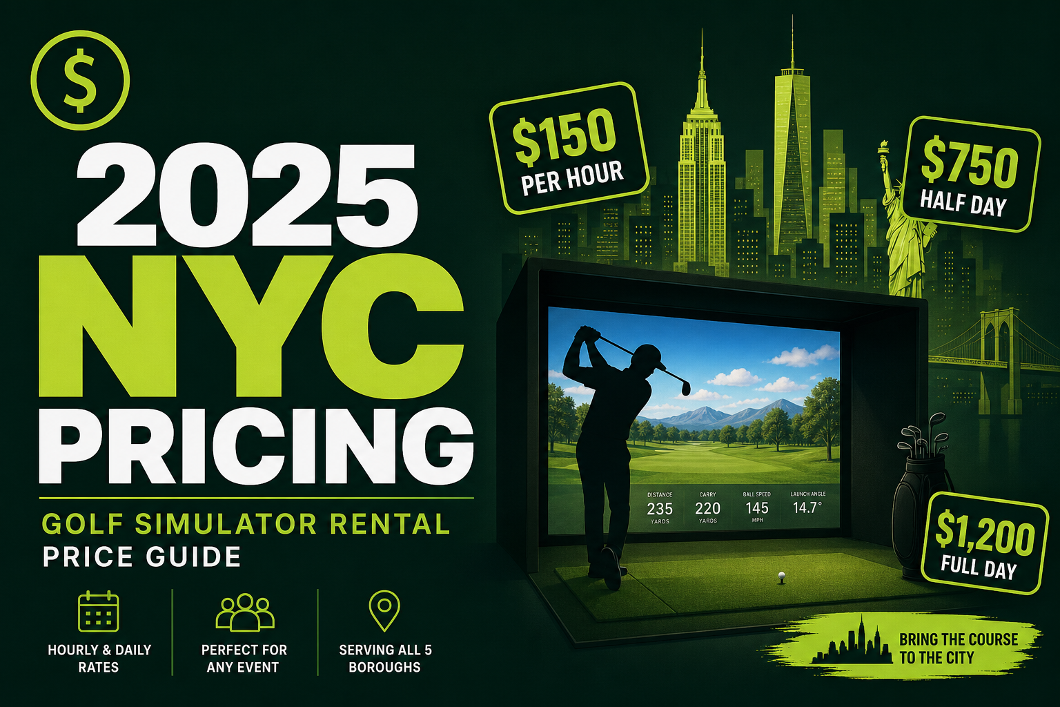 How Much Does a Golf Simulator Rental Cost in NYC? (2025 Price Guide)